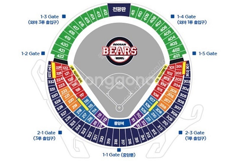 7월5일 두산 KT 렛두로시리즈 중앙네이비 4연석판매--0