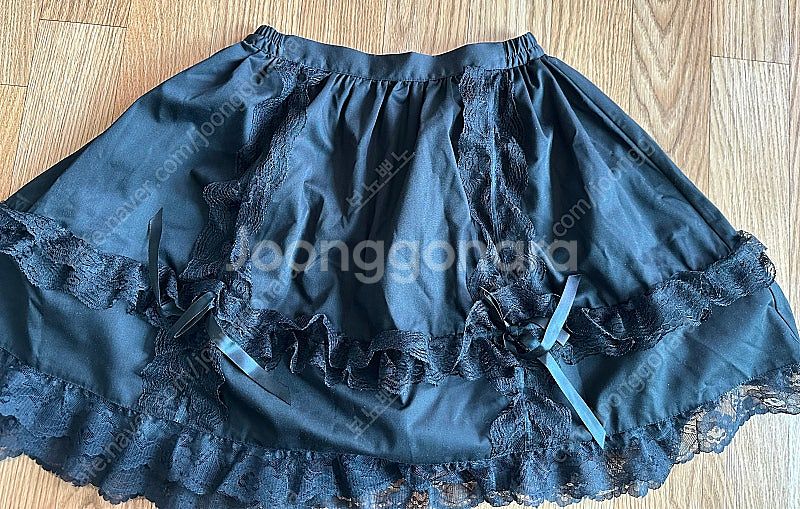 고스로리 고스펑크 지뢰계 스커트 흑계--0