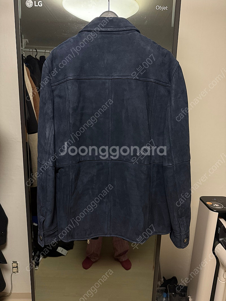 브루넬로쿠치넬리/22fw 스웨이드 무스탕 자켓 네이비/...--7
