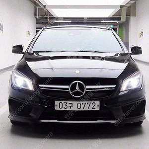벤츠 CLA 중고 벤츠 CLA클래스 중고 검정색 2016년식 52,856km CLA 45 AMG 4MATIC 개인사업자 차량구매