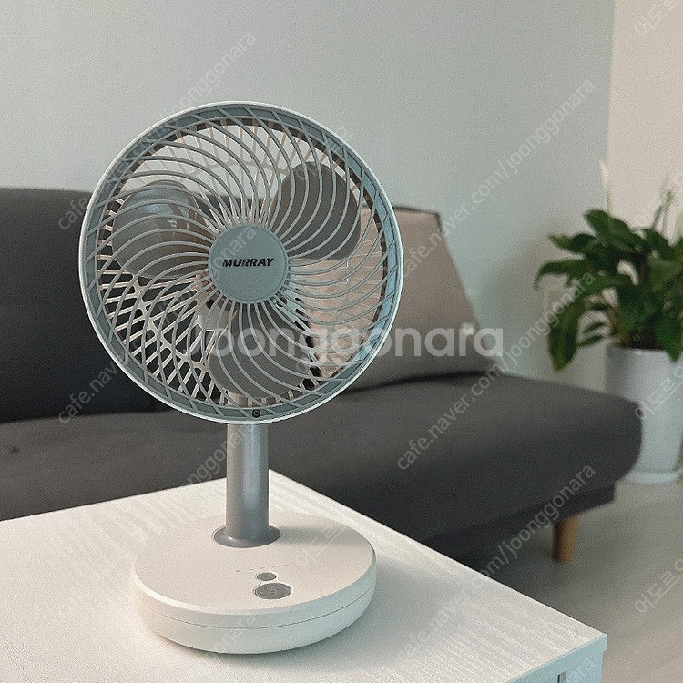 무소음 탁상용 무드등 무선 충전식 선풍기 미개봉 새상품--8