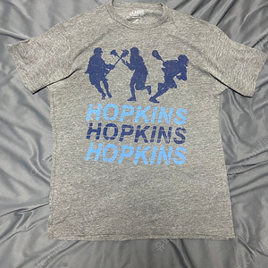 남성 존스홉킨스 반팔 티셔츠 M 미디엄 그레이 셔츠 Johns Hopkins