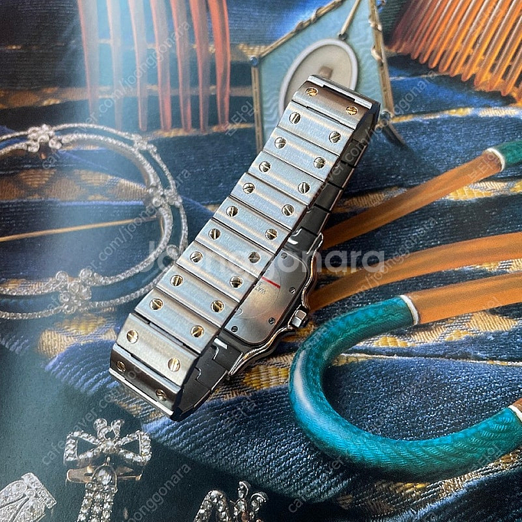 1566 까르띠에 산토스 갈베 라지 콤비 29mm 쿼츠--2