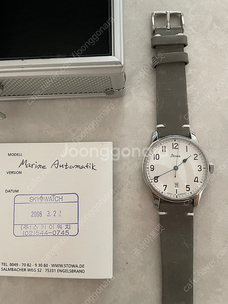 스토바 마린 아라빅 구형 로고 40mm 오토매틱--2