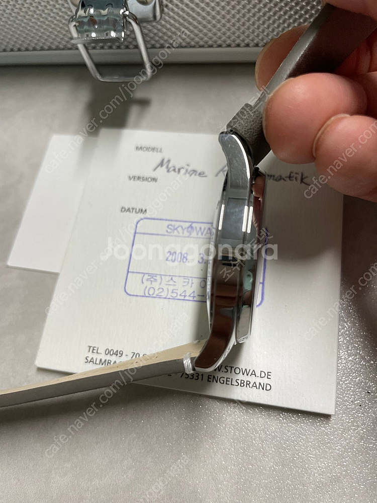 스토바 마린 아라빅 구형 로고 40mm 오토매틱--6