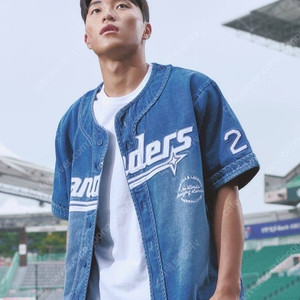 [XL]SSG랜더스 x 무신사 베이스볼 데님 유니폼
