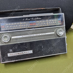 골동품 Crown TRF-2200A 4밴드 휴대용 AC/DC AIR/FM/MW/SW 라디오
