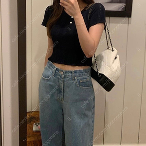 리에뜨 반팔니트 네이비