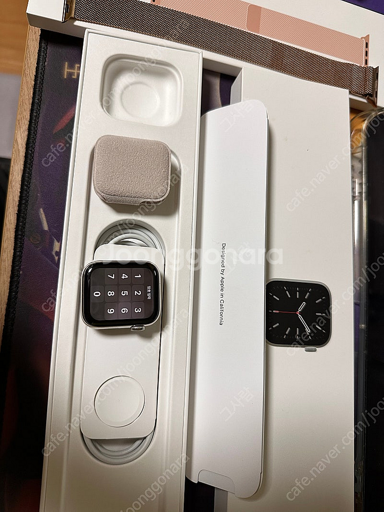 애플워치6 실버 스테인리스 40mm (정품 밀레니즈루프--0