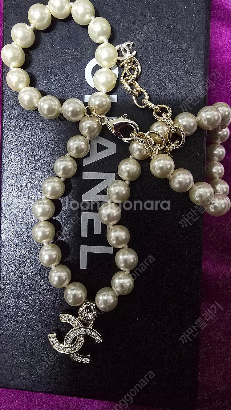 샤넬 진주목걸이--0