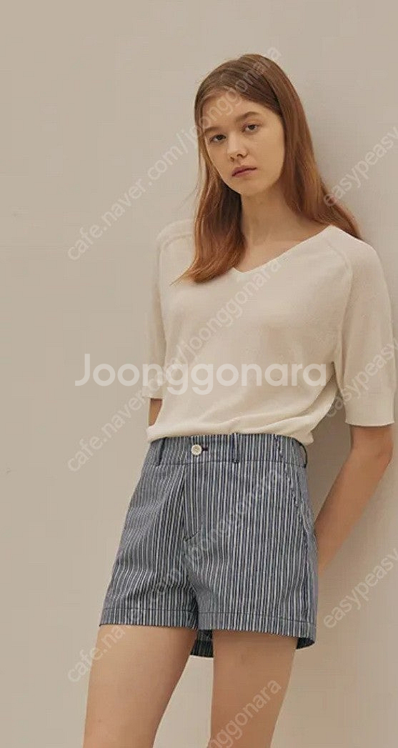 망고매니플리즈 스트라이프 반바지--0