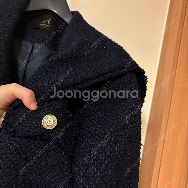 아상블라주 제작 아상 세일러 트위드 자켓 하객룩 올드머...--2
