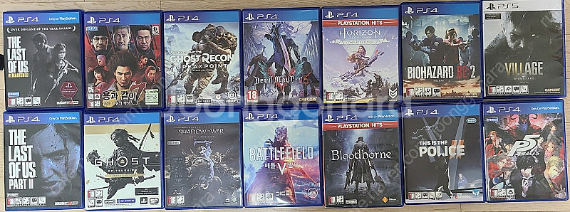 PS4 플스4 게임 7장 묶음 외--1