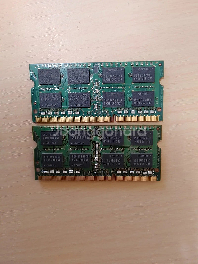 ddr3 12800 4g 노트북 삼성램 2장 팝니다.--1