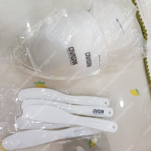 영국 시바산 팩그릇 스패출러 5종 세트 일괄 2만원 새상품