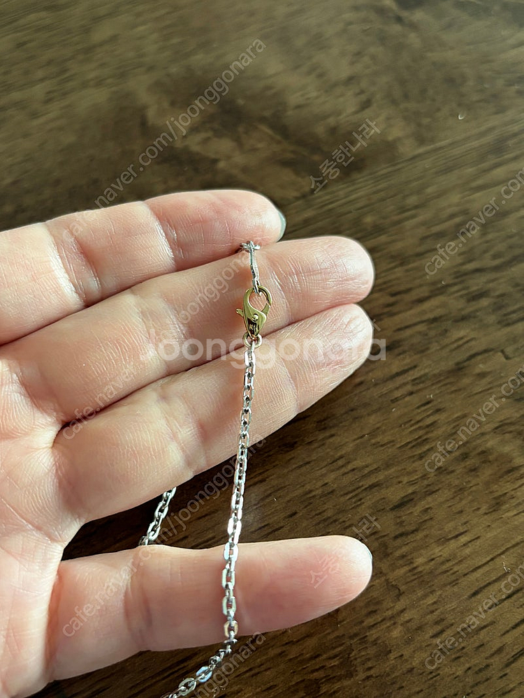 14k 화이트골드 45cm 목걸이 2mm (남.여 공용...--3