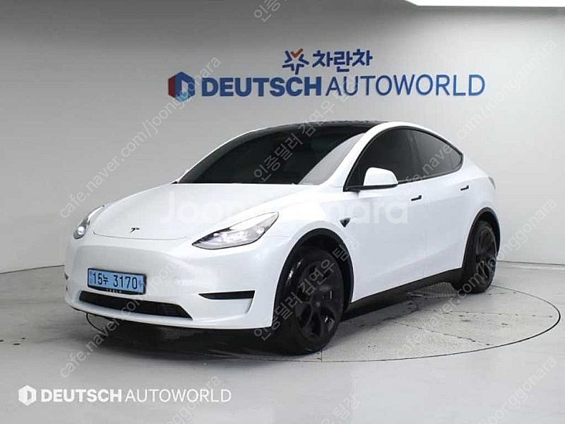 흰색 테슬라 모델Y 중고 테슬라 중고 RWD 중고차 리...--0
