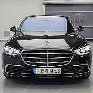 검정색 벤츠 S클래스 중고 W223 S580L 4MATIC 중고차 리스 가능 차량 43,469 km