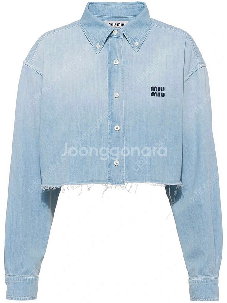 미우미우 데님 크롭셔츠--0