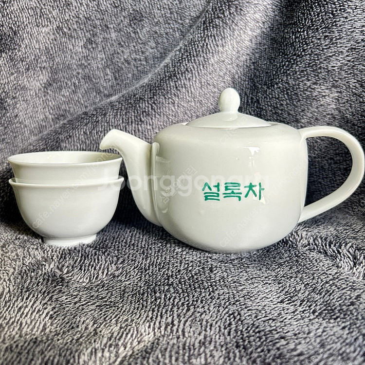 (가격내림) 옛날 빈티지 설록차 주전자 찻잔 다기 세트...--0