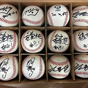 김용희, 허구연, 송진우, 김인식, 선동열, 김용달 공인구 싸인볼