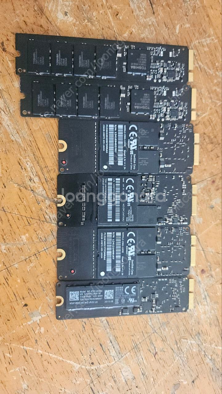 맥북용 SSD 512G등 6개--0