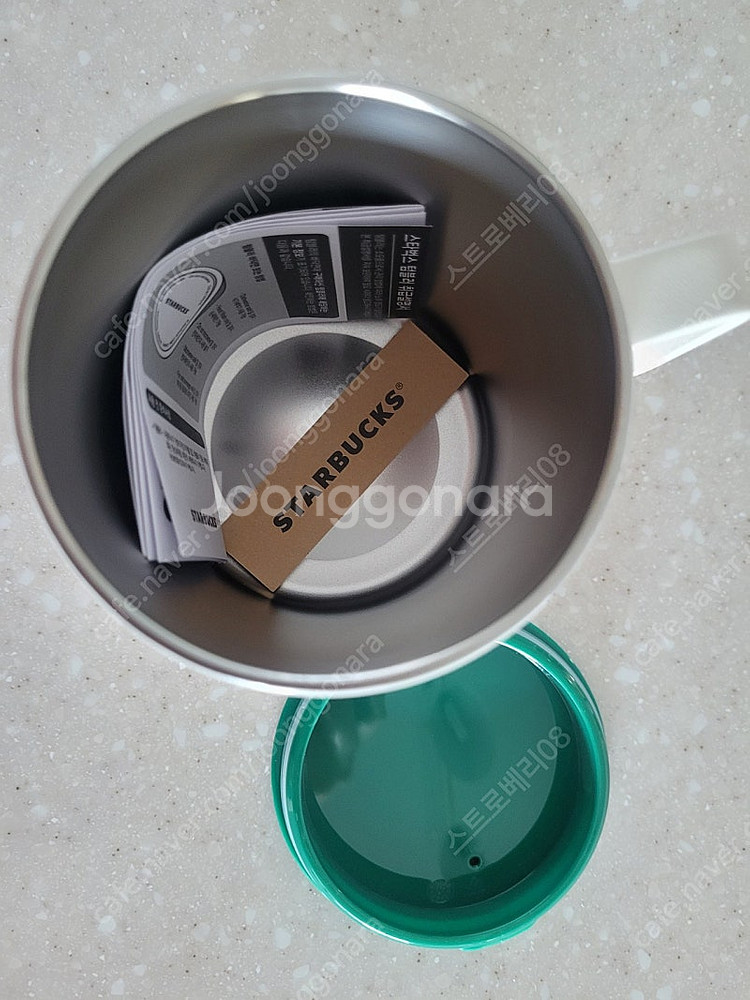스타벅스 ss 크림 데비 텀블러 (새상품) 기관이름 각인--3