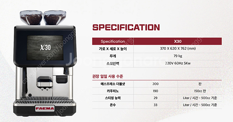 [판매] FAEMA 페마 훼마 X30 전자동 에스프레소...--5