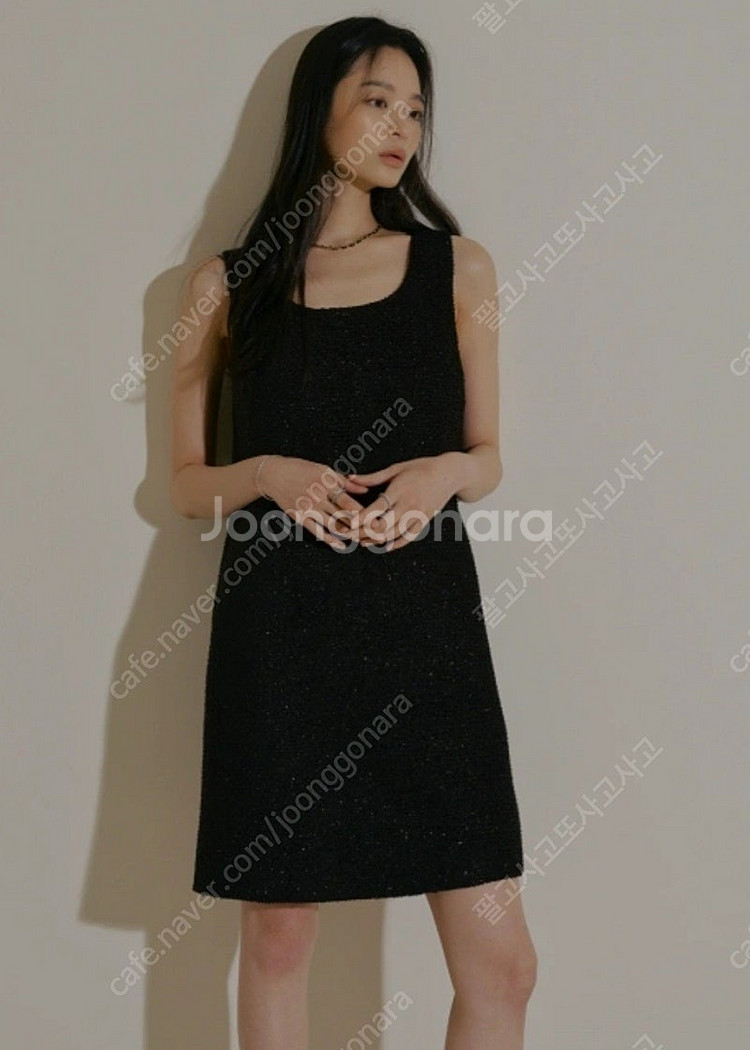 블랑쇼 블랙버드 트위드 원피스 M--1