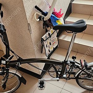 브롬톤 자전거 C라인 6단 블랙라커 미드바 (M타입) 리플렉티브온리 (기본 반사경) 6L (머드가드온리)