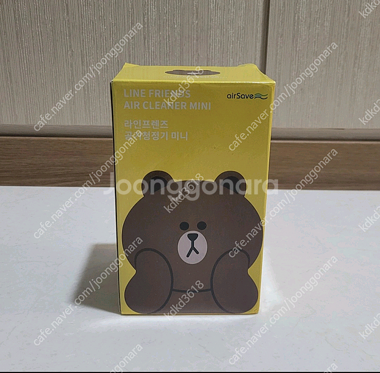 라인프렌즈 브라운 미니 공기청정기 새상품--7