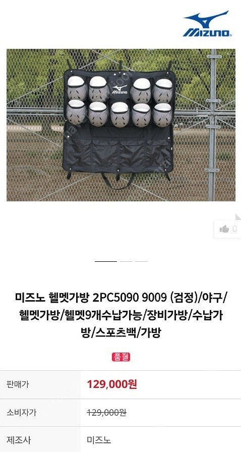 미즈노 헬멧가방 2PC5090 9009 (검정) 판매 ...--0