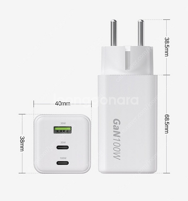 주파집 100W GaN 충전기 새상품입니다--1