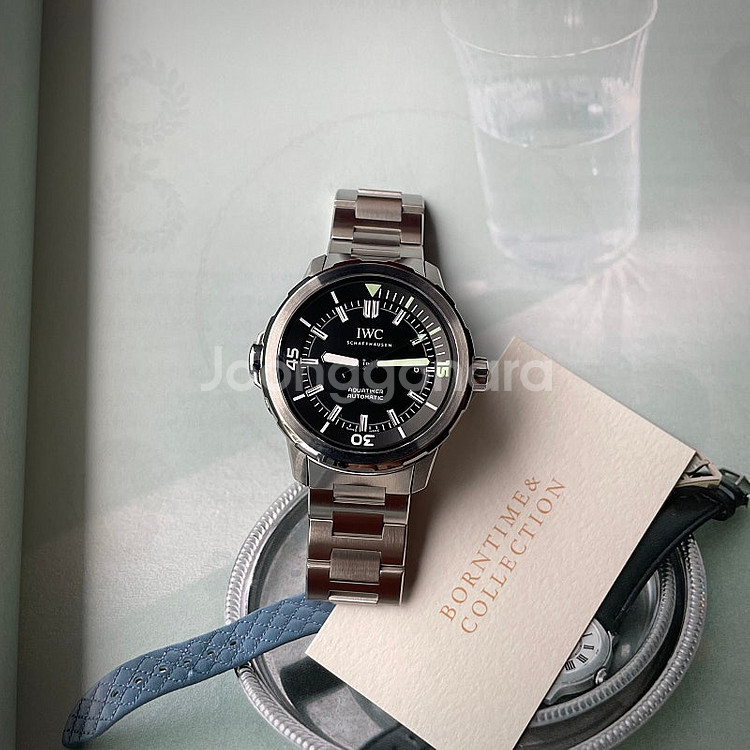 IW329002 IWC 아쿠아타이머 검판 스틸 브레이슬...--1