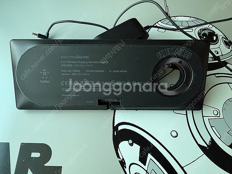 벨킨 3in1 무선충전패드 wiz016 블랙--1