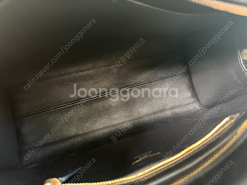 생로랑 카바스 탑핸들 토트 숄더백 스몰 블랙--9