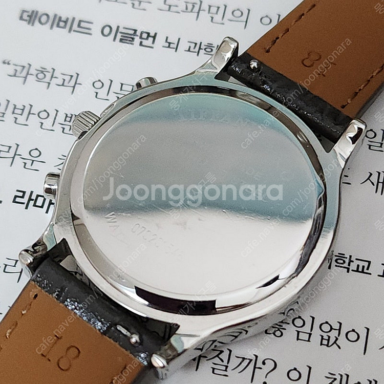 티파니앤코 에나멜 탑 크로노그래프 남성시계--6
