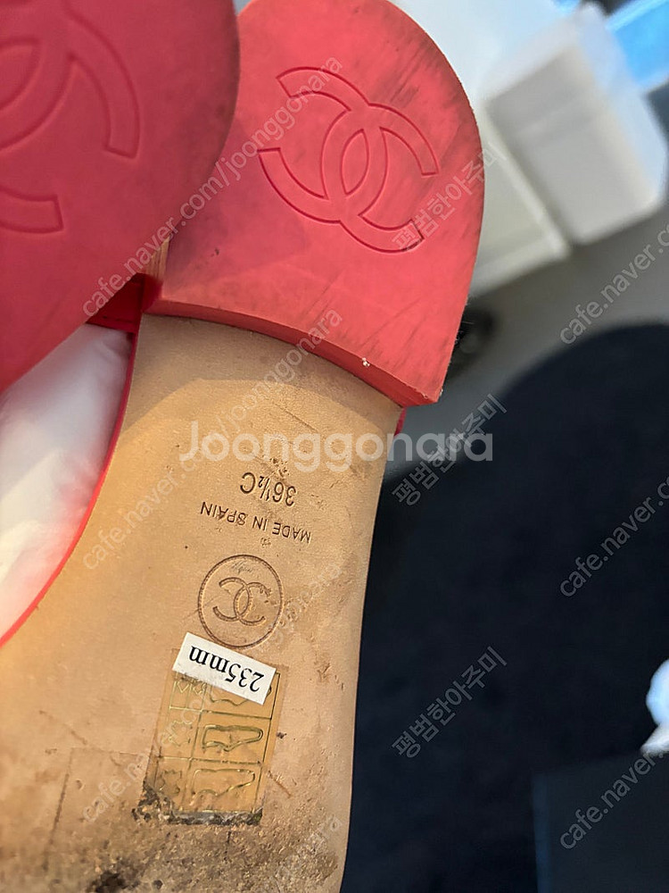 샤넬 핑크 샌들/샤넬 로고샌들/샤넬 통 샌들/샤넬 조리...--9