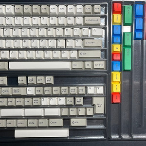 알레프키 카타카나 PBT 영문 측각 키캡 + RGBYK