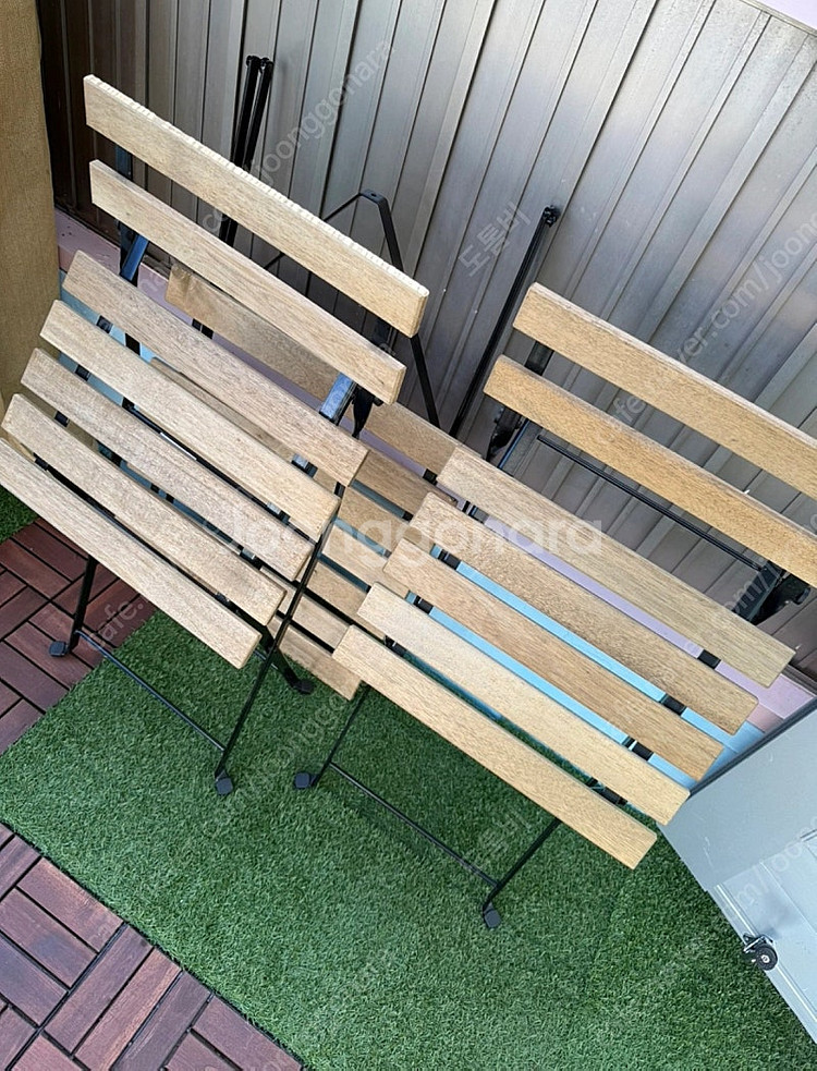 이케아 테르뇌 야외테이블 + 의자2개 세트 팔아요--1