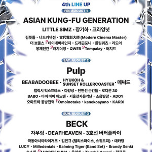 2025 펜타포트 3일권 1매 판매