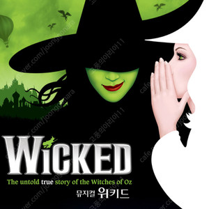 위키드 뮤지컬 내한공연 < VIP 1층 중앙최고석 실물티켓 > 1~4연석