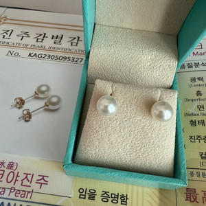 아코야 진주 귀걸이 하나다마