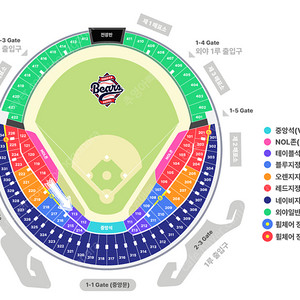 7월 5일 두산 베어스 VS KT 위즈 3루 테이블 1열 4연석
