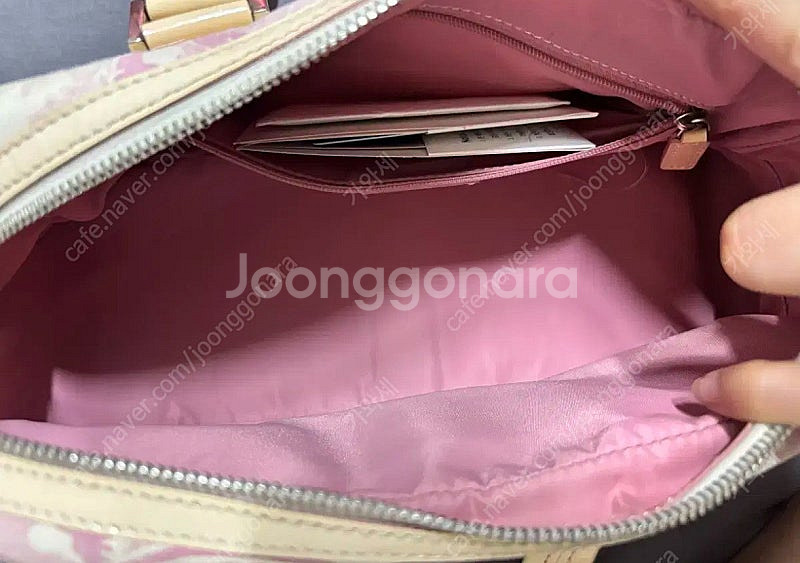 [정품] 크리스찬 디올 트로터백/토트백 핸드백 핑크--3