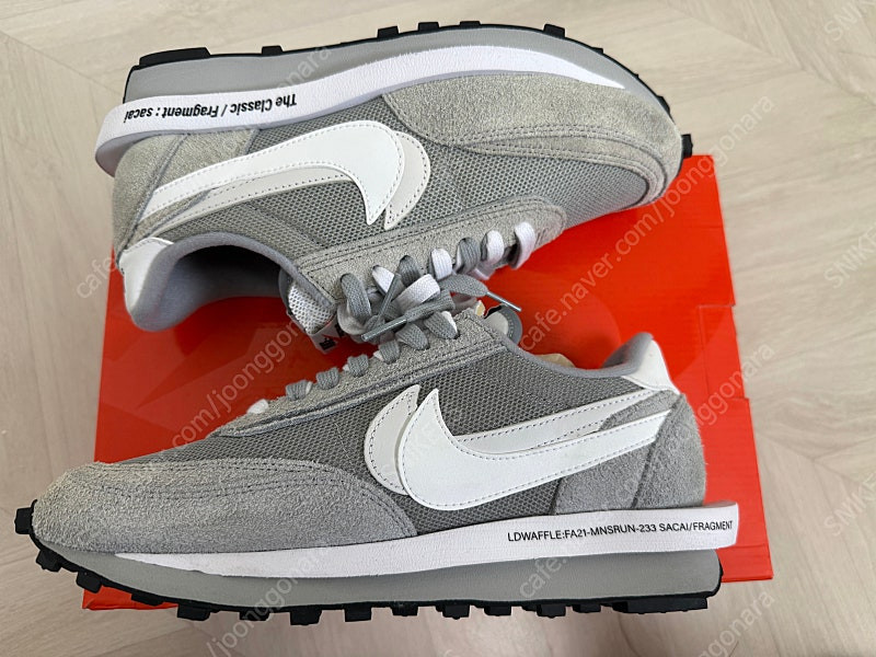 [265][1회착용] 나이키 x 사카이 x 프라그먼트 LD와플 라이트 스모크 그레이 이미지