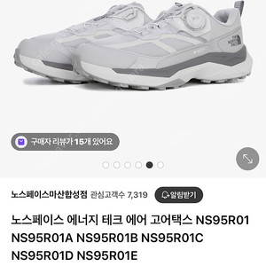 노스페이스 에너지 테크 에어 고어택스 255