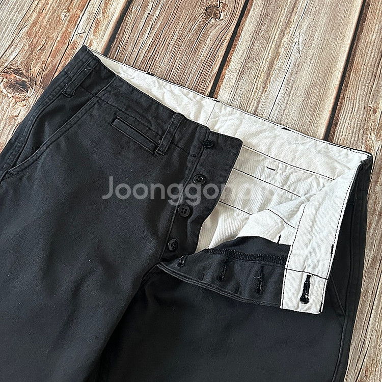 버거스플러스 Lot.401 치노 팬츠 블랙 31 사이즈--4