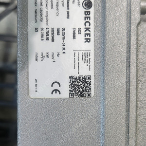 BECKER 진공펌프 BK 1-900-2T