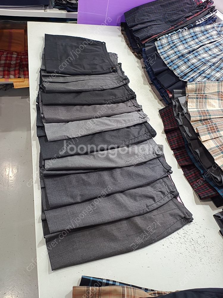 중고 교복치마 사이즈77 10장 택포29000 < 회색...--2